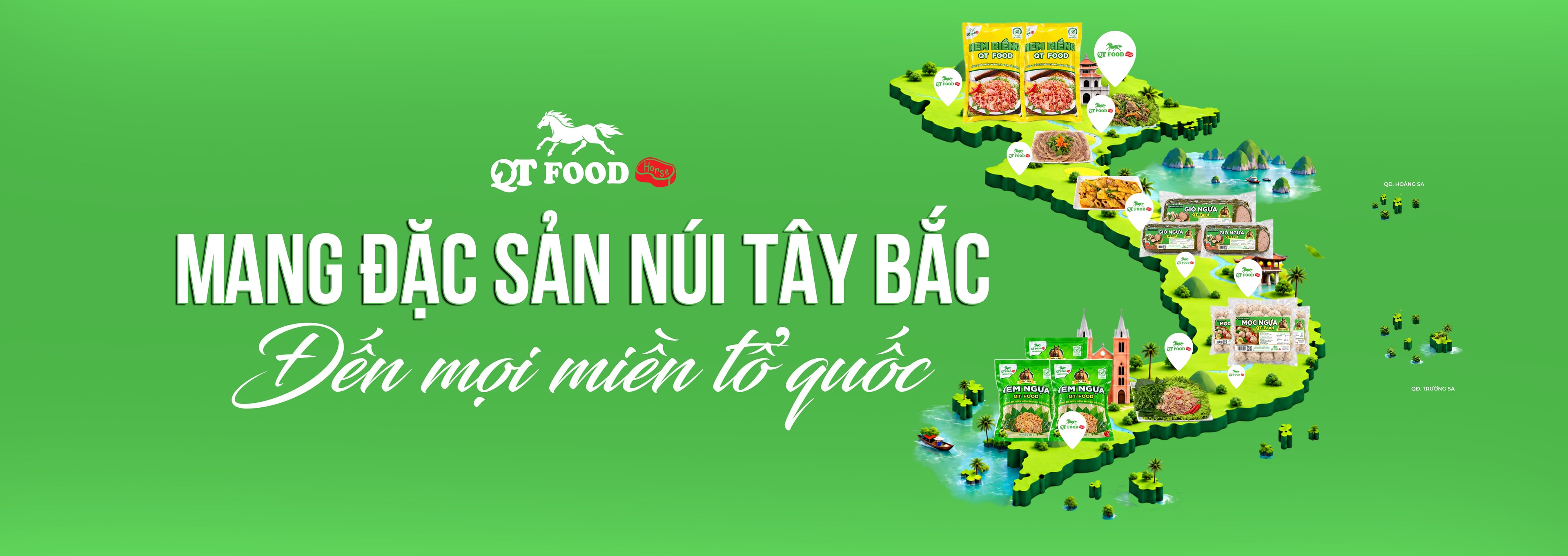 QT FOOD – Thương hiệu nhượng quyền đặc sản ngựa Tây Bắc: Lẩu ngựa, Nem ngựa, Nem riềng, Giò ngựa, Mọc ngựa